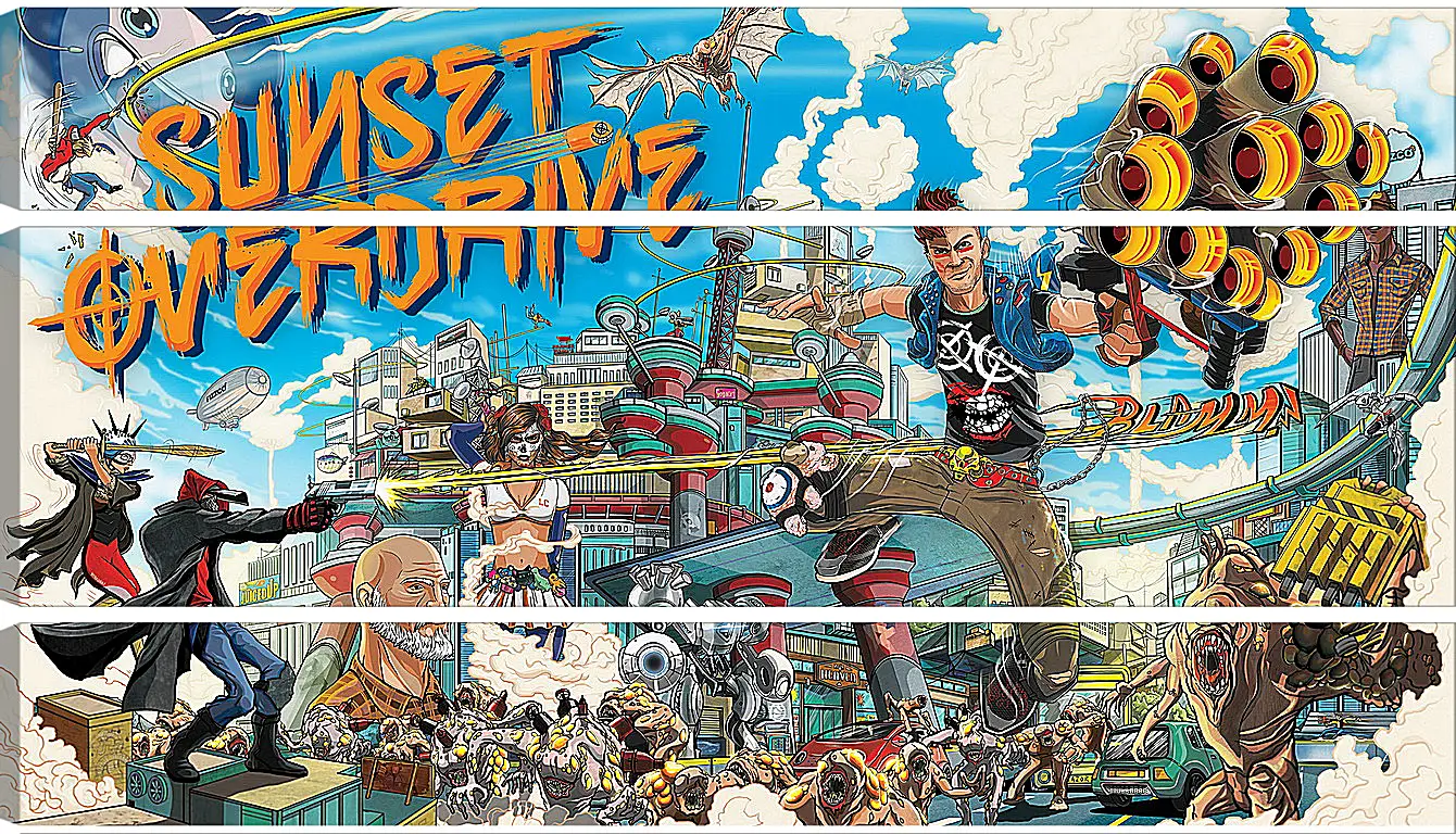 Модульная картина - Sunset Overdrive
