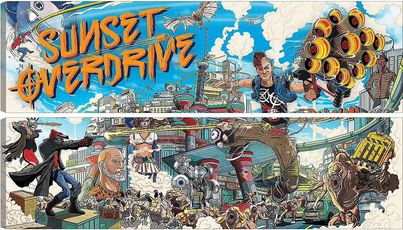 Модульная картина - Sunset Overdrive
