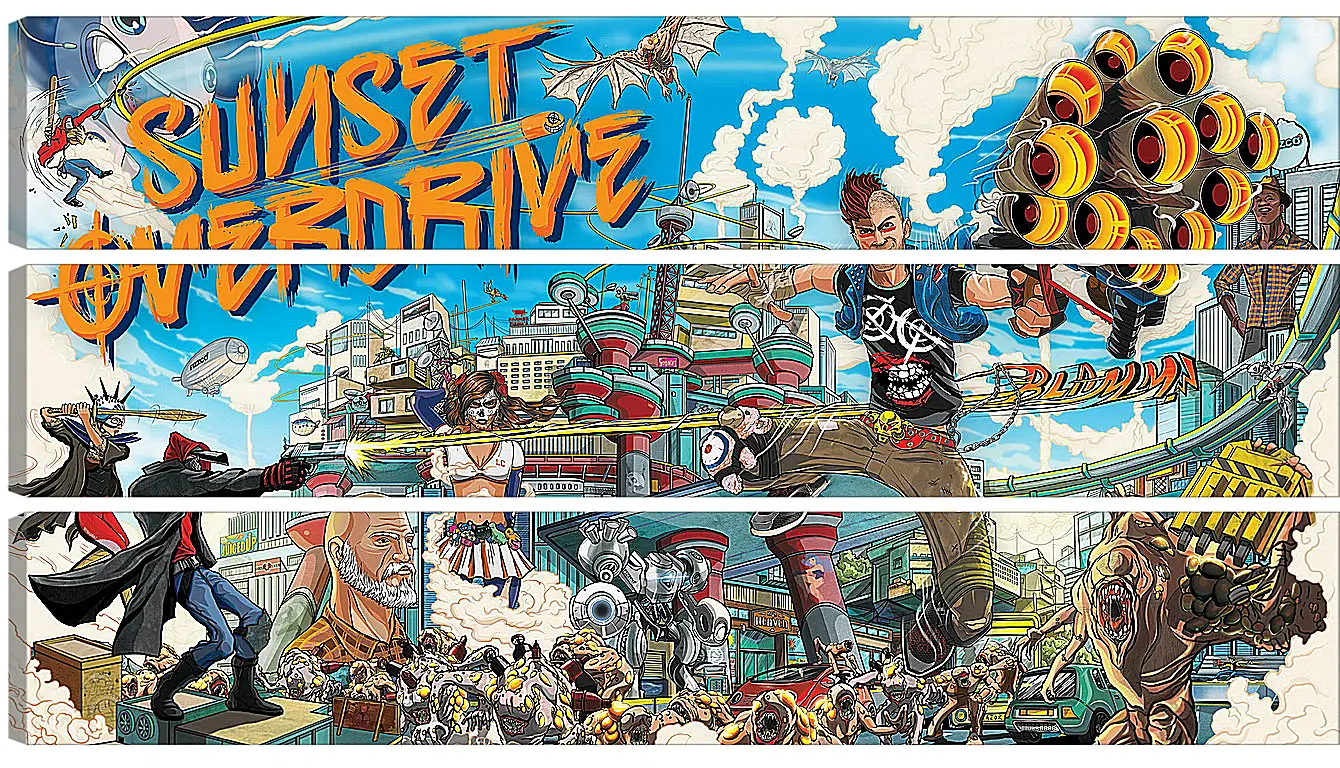 Модульная картина - Sunset Overdrive
