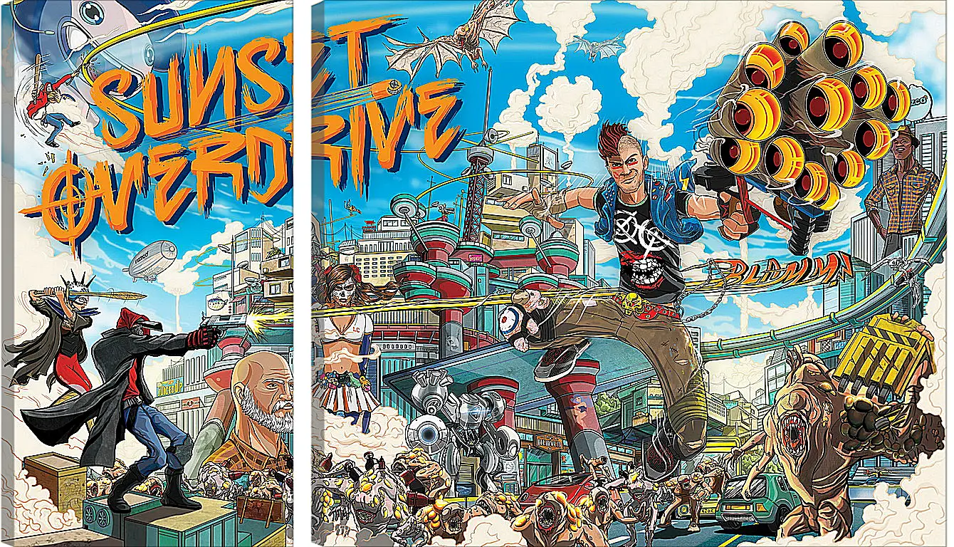 Модульная картина - Sunset Overdrive
