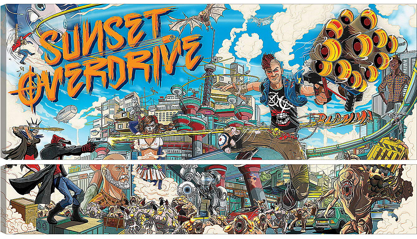 Модульная картина - Sunset Overdrive
