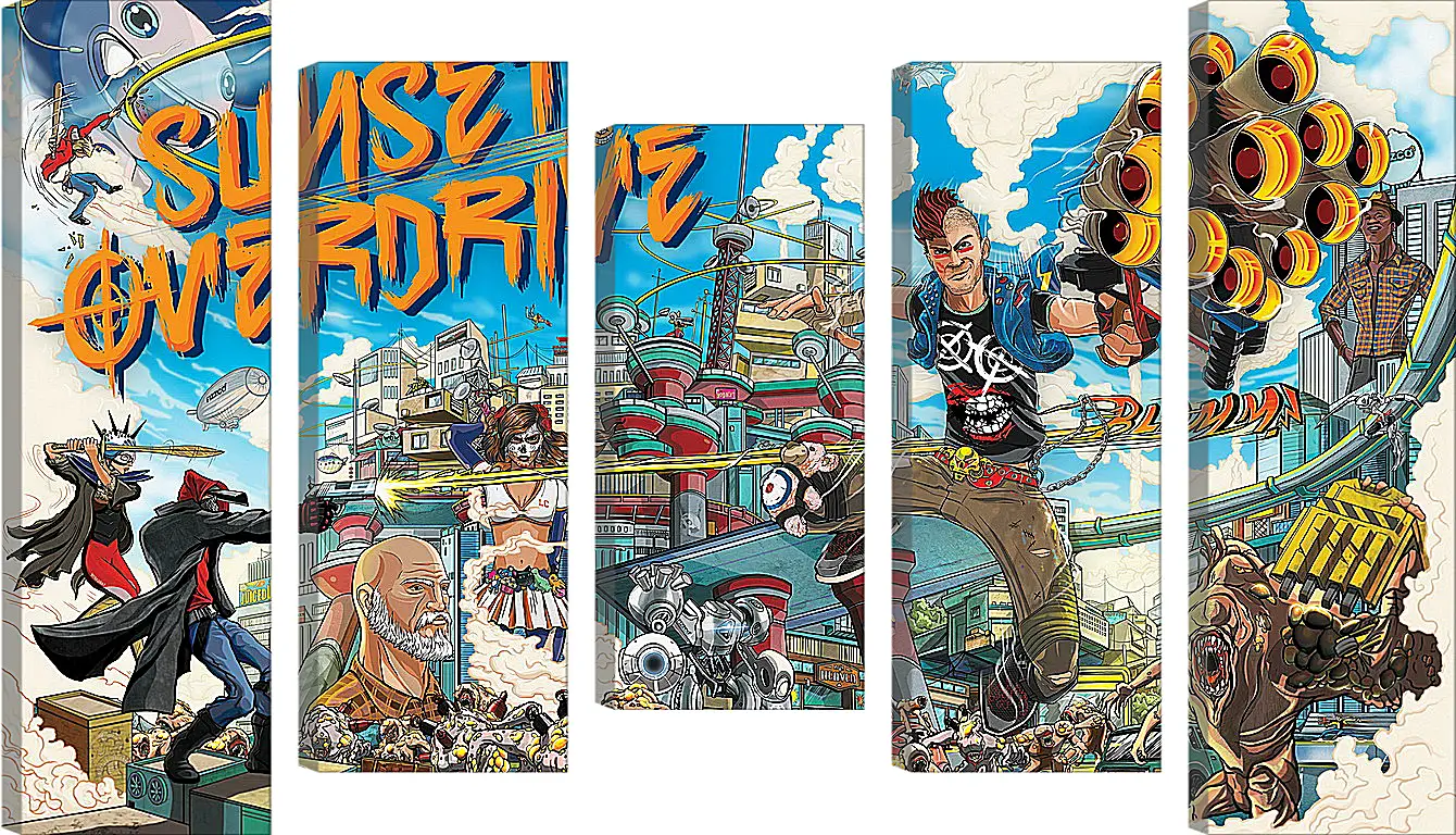 Модульная картина - Sunset Overdrive
