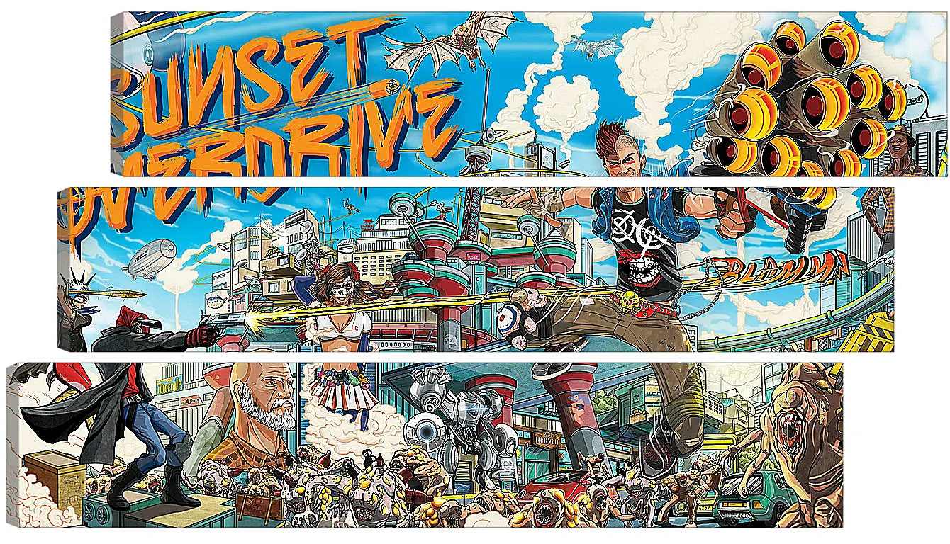 Модульная картина - Sunset Overdrive
