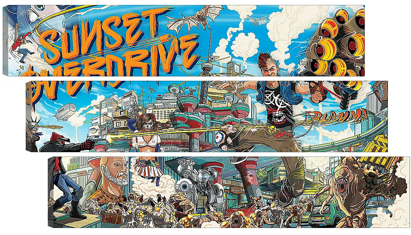 Модульная картина - Sunset Overdrive
