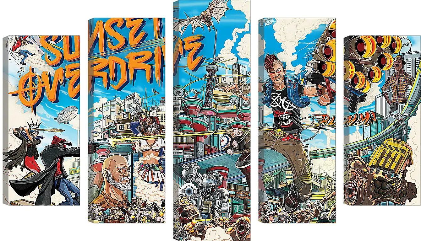 Модульная картина - Sunset Overdrive
