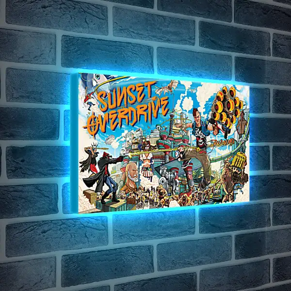 Лайтбокс световая панель - Sunset Overdrive
