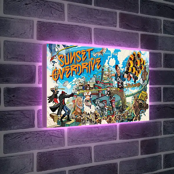 Лайтбокс световая панель - Sunset Overdrive
