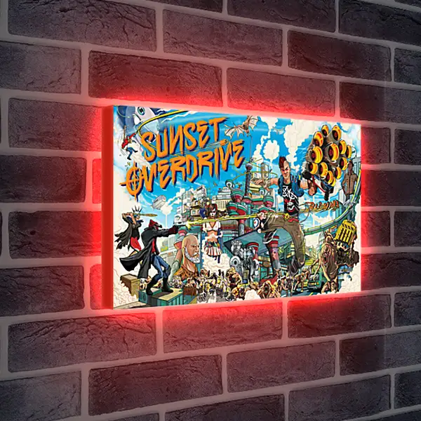 Лайтбокс световая панель - Sunset Overdrive
