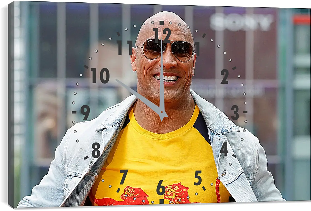 Часы картина - Dwayne Douglas Johnson. Дуэйн Джонсон (Скала)