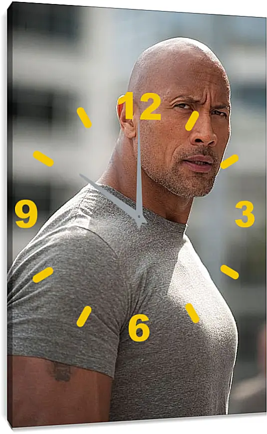 Часы картина - Dwayne Douglas Johnson. Дуэйн Джонсон (Скала)