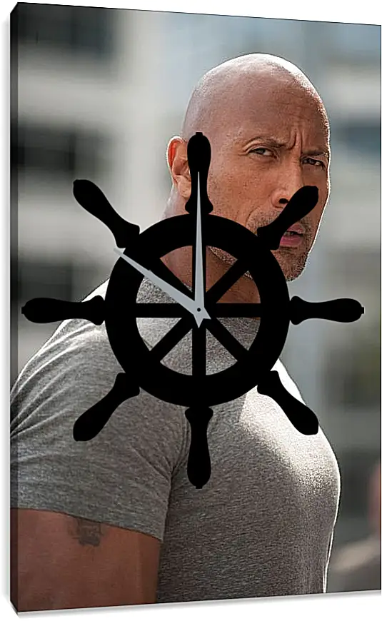 Часы картина - Dwayne Douglas Johnson. Дуэйн Джонсон (Скала)