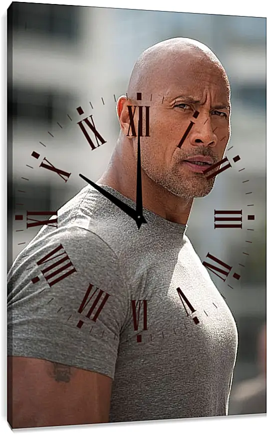 Часы картина - Dwayne Douglas Johnson. Дуэйн Джонсон (Скала)