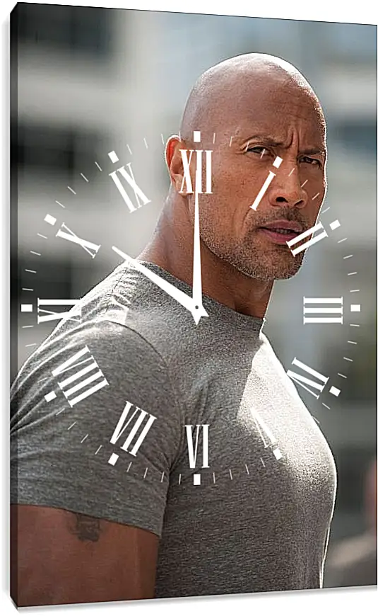 Часы картина - Dwayne Douglas Johnson. Дуэйн Джонсон (Скала)