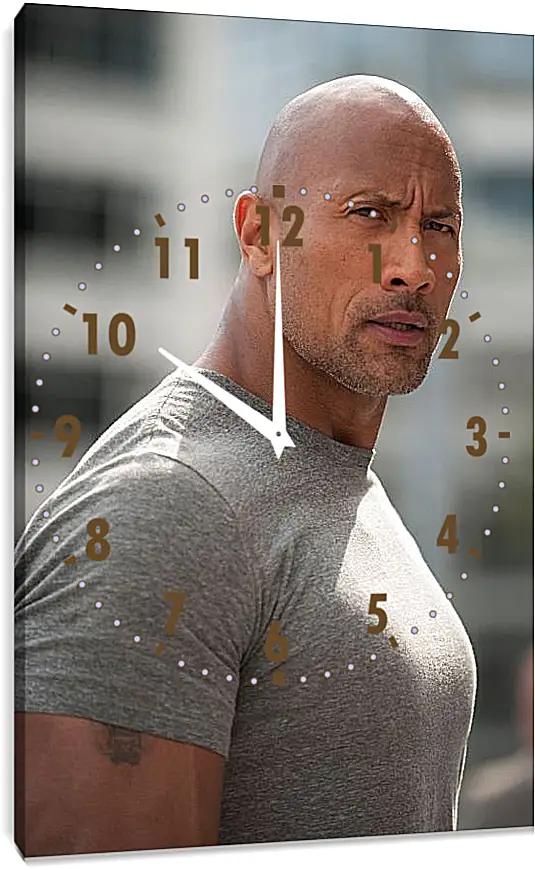 Часы картина - Dwayne Douglas Johnson. Дуэйн Джонсон (Скала)