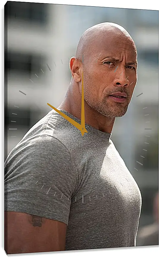 Часы картина - Dwayne Douglas Johnson. Дуэйн Джонсон (Скала)