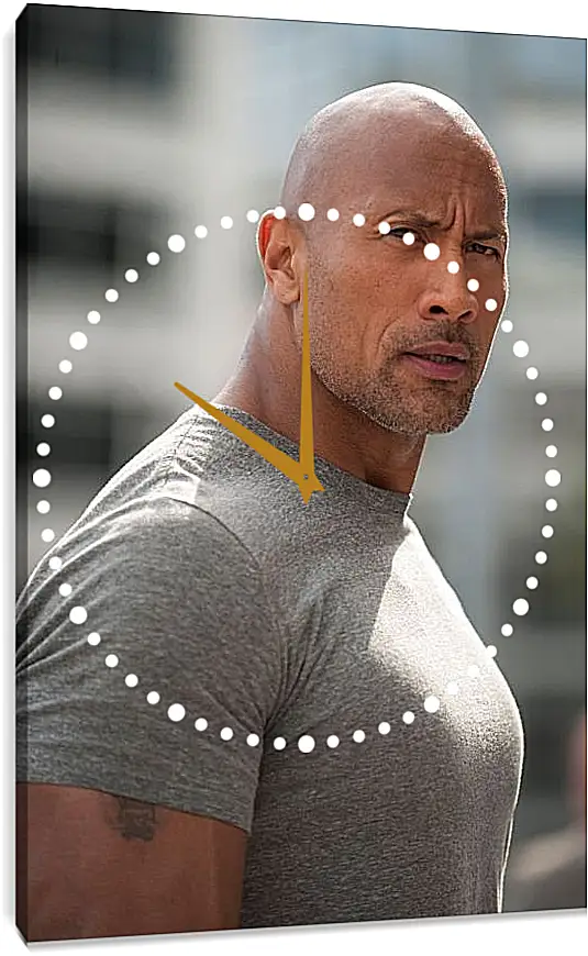Часы картина - Dwayne Douglas Johnson. Дуэйн Джонсон (Скала)