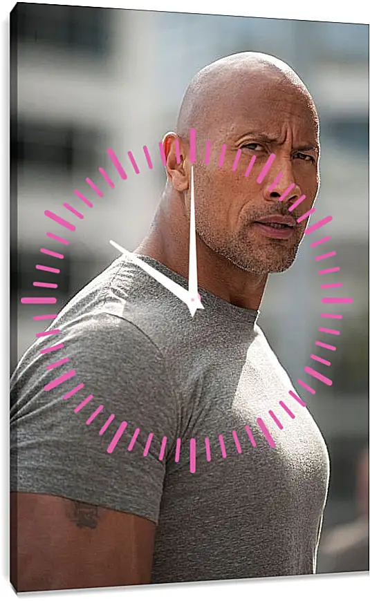 Часы картина - Dwayne Douglas Johnson. Дуэйн Джонсон (Скала)