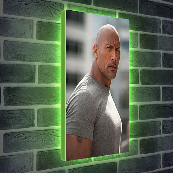 Лайтбокс световая панель - Dwayne Douglas Johnson. Дуэйн Джонсон (Скала)