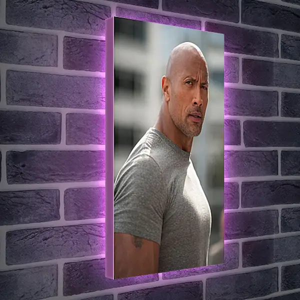 Лайтбокс световая панель - Dwayne Douglas Johnson. Дуэйн Джонсон (Скала)