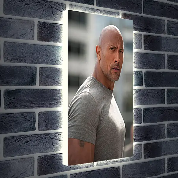 Лайтбокс световая панель - Dwayne Douglas Johnson. Дуэйн Джонсон (Скала)