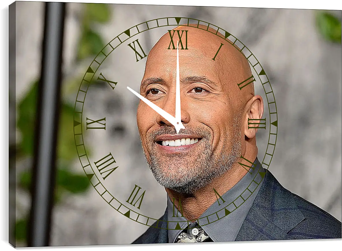 Часы картина - Dwayne Douglas Johnson. Дуэйн Джонсон (Скала)