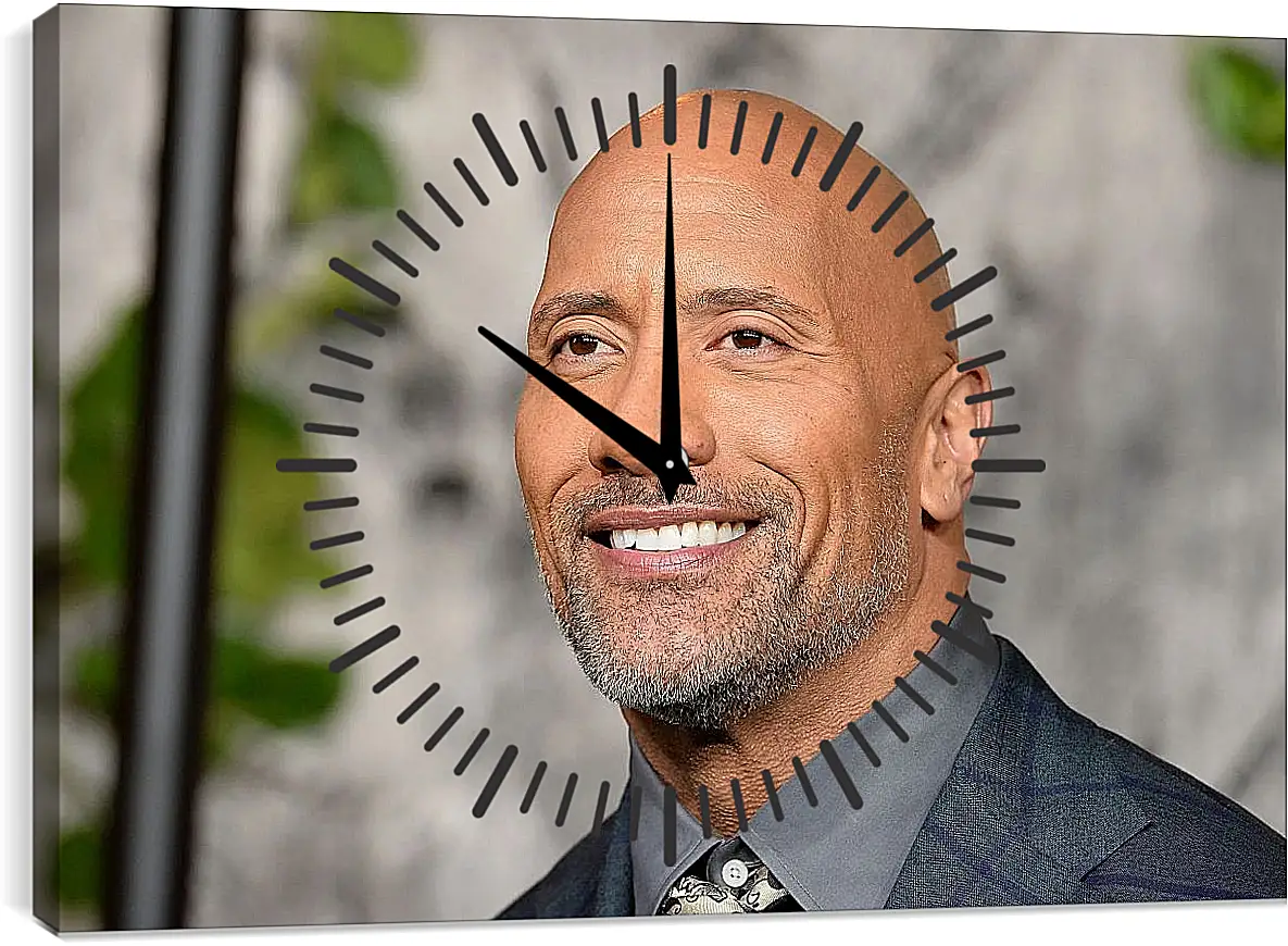 Часы картина - Dwayne Douglas Johnson. Дуэйн Джонсон (Скала)