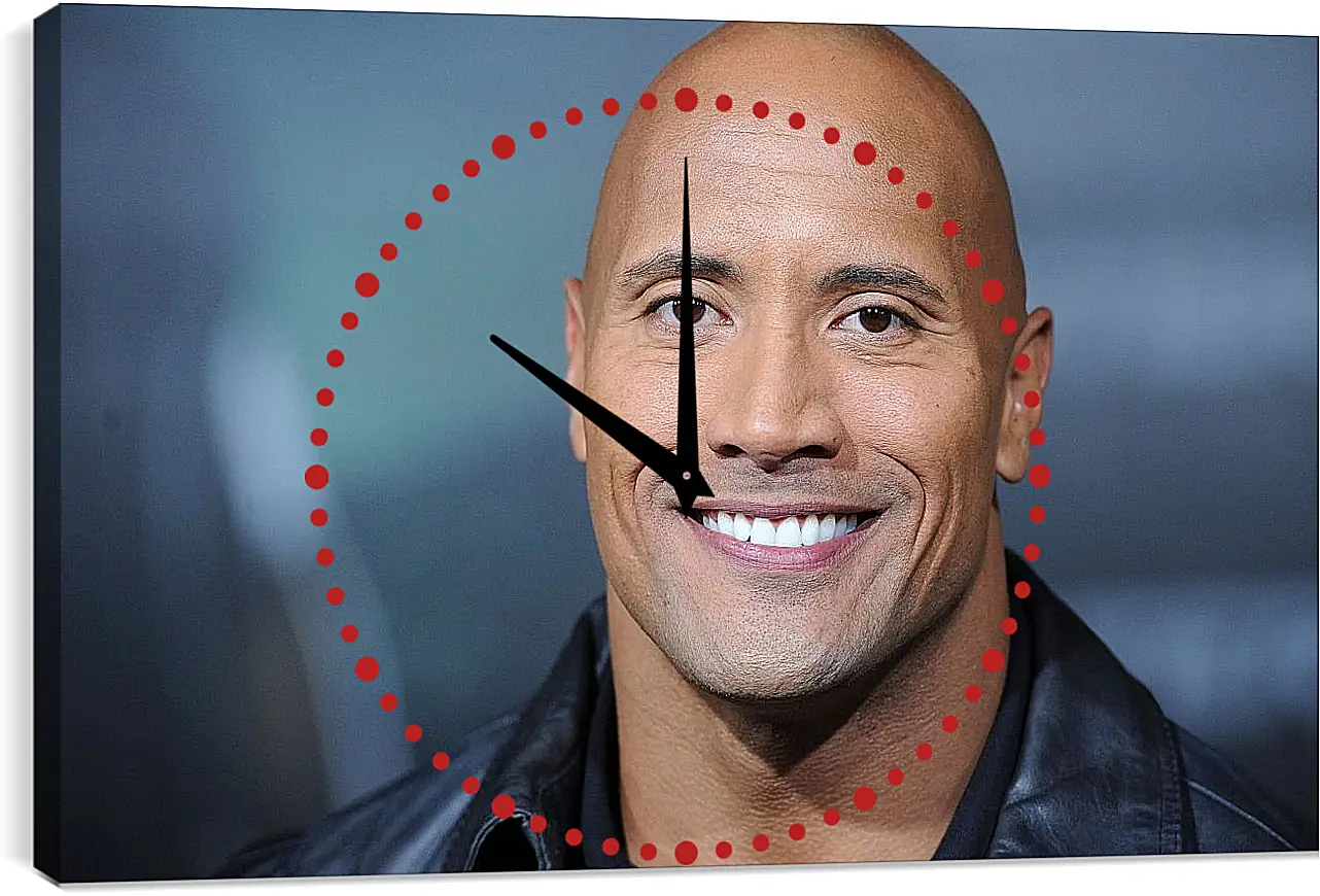 Часы картина - Dwayne Douglas Johnson. Дуэйн Джонсон (Скала)