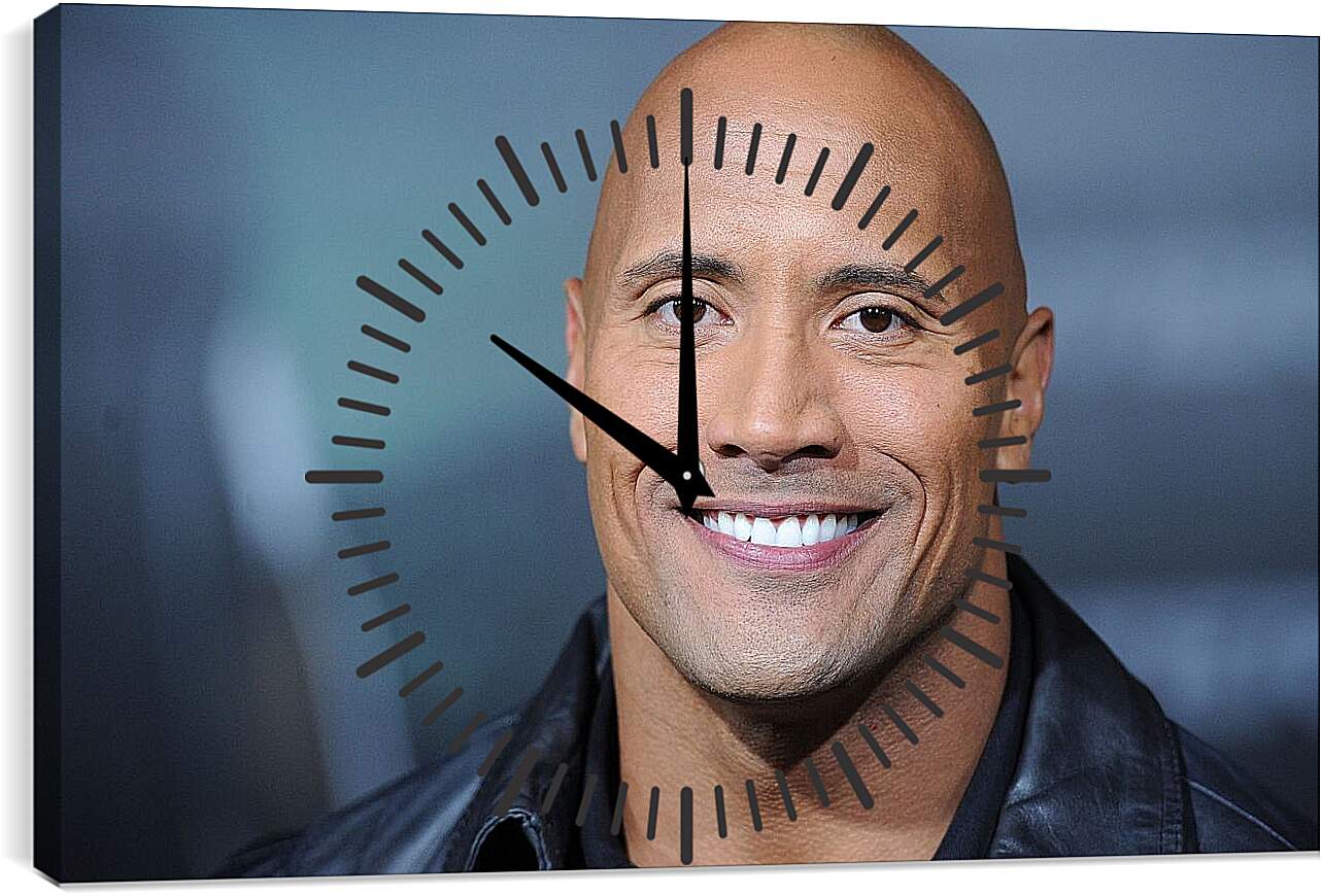 Часы картина - Dwayne Douglas Johnson. Дуэйн Джонсон (Скала)