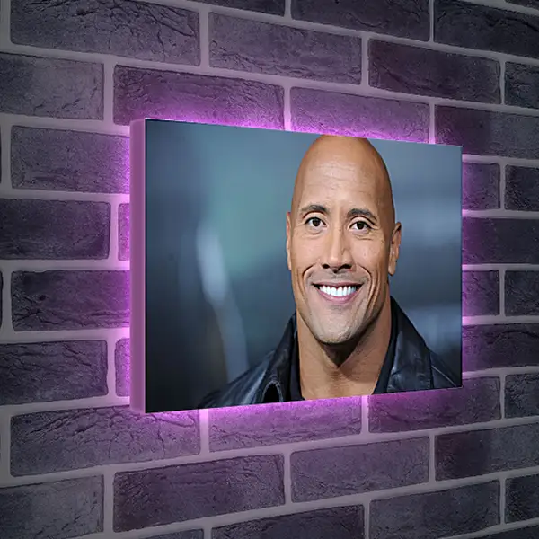 Лайтбокс световая панель - Dwayne Douglas Johnson. Дуэйн Джонсон (Скала)