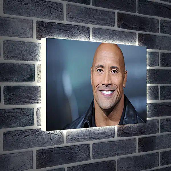 Лайтбокс световая панель - Dwayne Douglas Johnson. Дуэйн Джонсон (Скала)