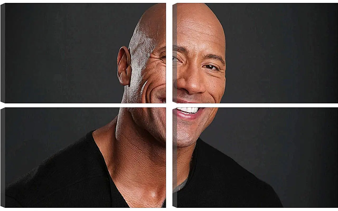 Модульная картина - Dwayne Douglas Johnson. Дуэйн Джонсон (Скала)