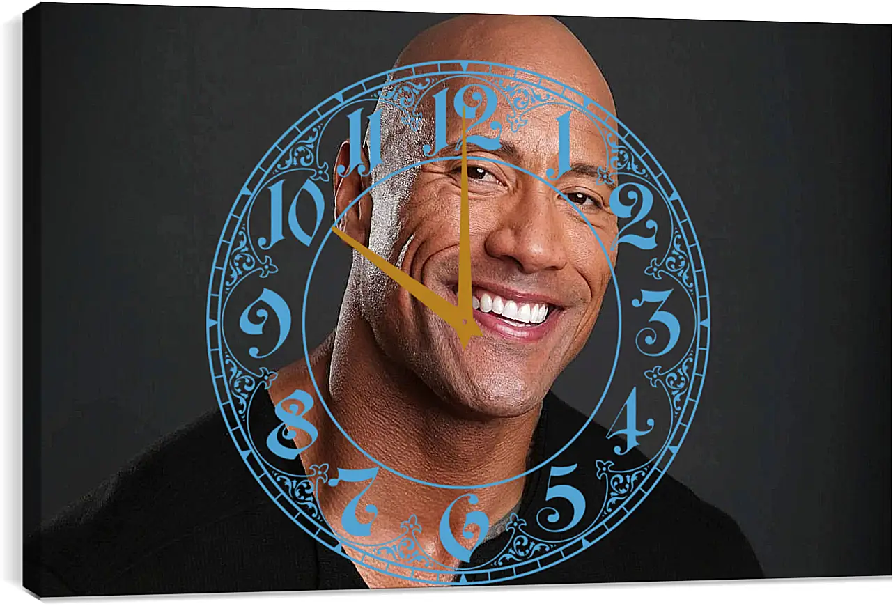 Часы картина - Dwayne Douglas Johnson. Дуэйн Джонсон (Скала)