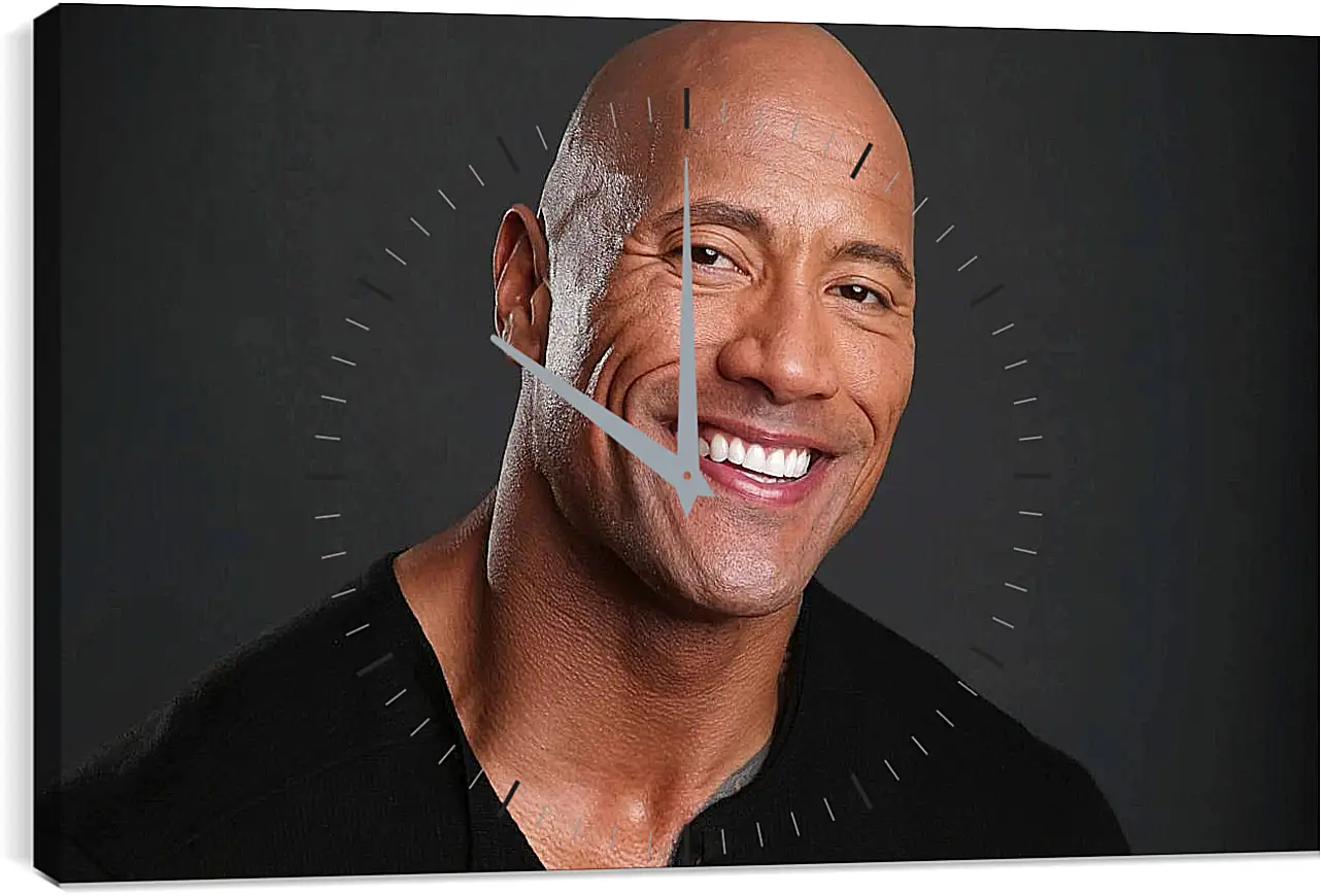 Часы картина - Dwayne Douglas Johnson. Дуэйн Джонсон (Скала)