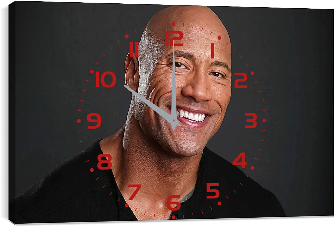 Часы картина - Dwayne Douglas Johnson. Дуэйн Джонсон (Скала)