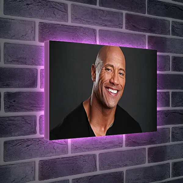 Лайтбокс световая панель - Dwayne Douglas Johnson. Дуэйн Джонсон (Скала)