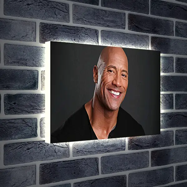 Лайтбокс световая панель - Dwayne Douglas Johnson. Дуэйн Джонсон (Скала)