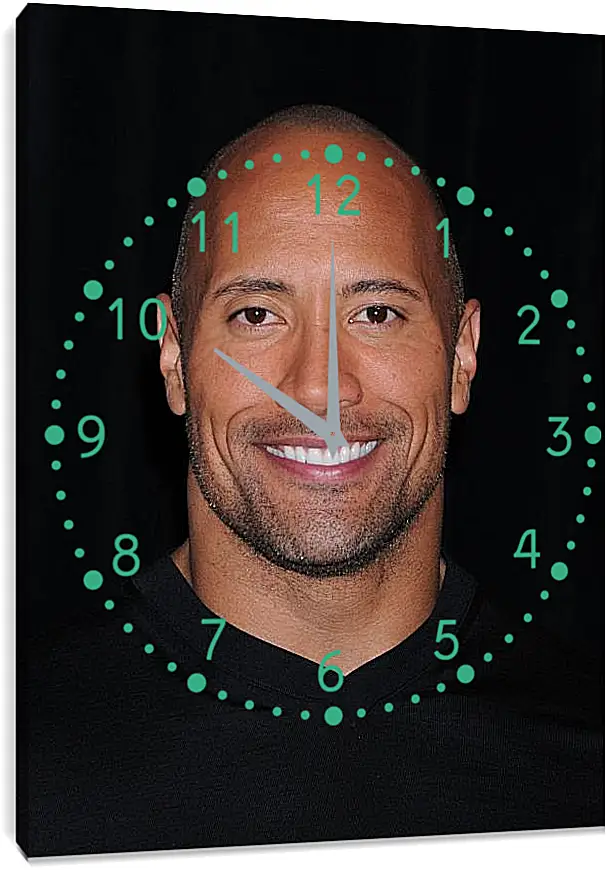 Часы картина - Dwayne Douglas Johnson. Дуэйн Джонсон (Скала)