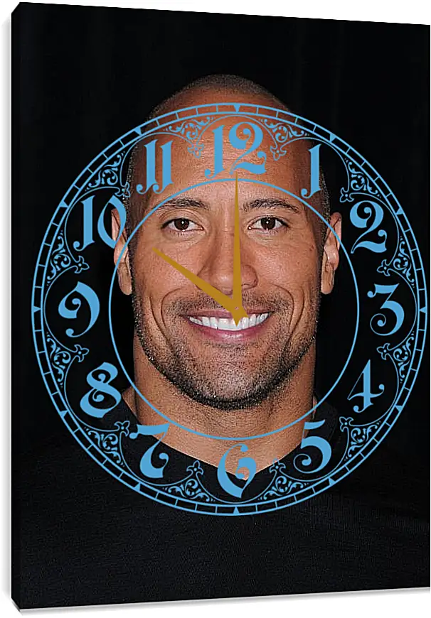 Часы картина - Dwayne Douglas Johnson. Дуэйн Джонсон (Скала)