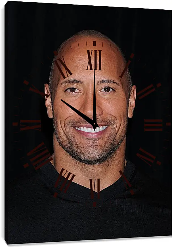 Часы картина - Dwayne Douglas Johnson. Дуэйн Джонсон (Скала)