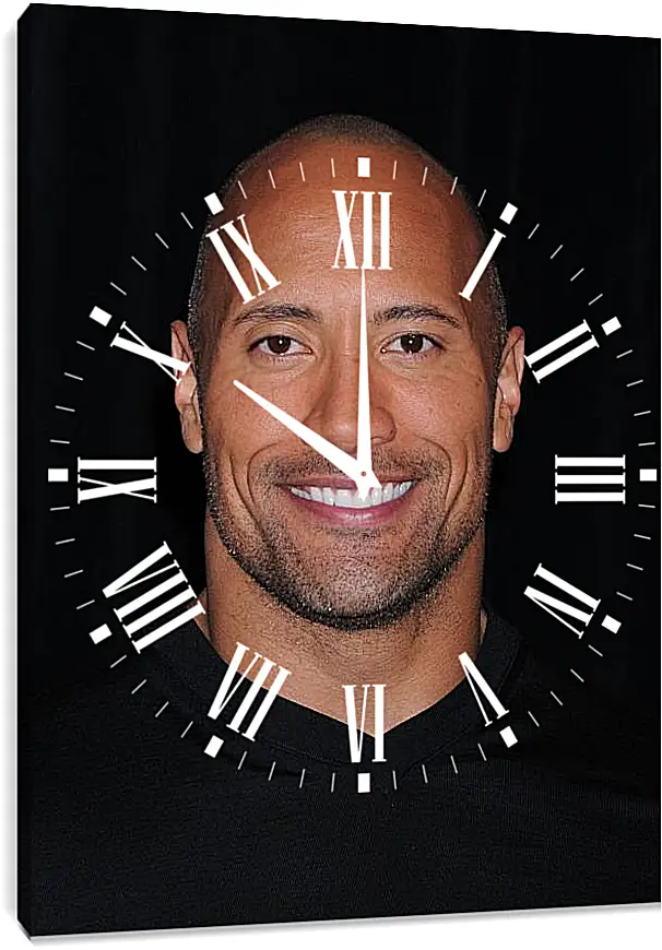 Часы картина - Dwayne Douglas Johnson. Дуэйн Джонсон (Скала)