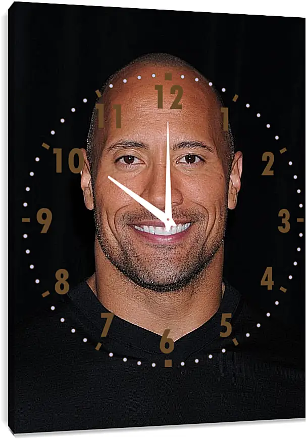 Часы картина - Dwayne Douglas Johnson. Дуэйн Джонсон (Скала)