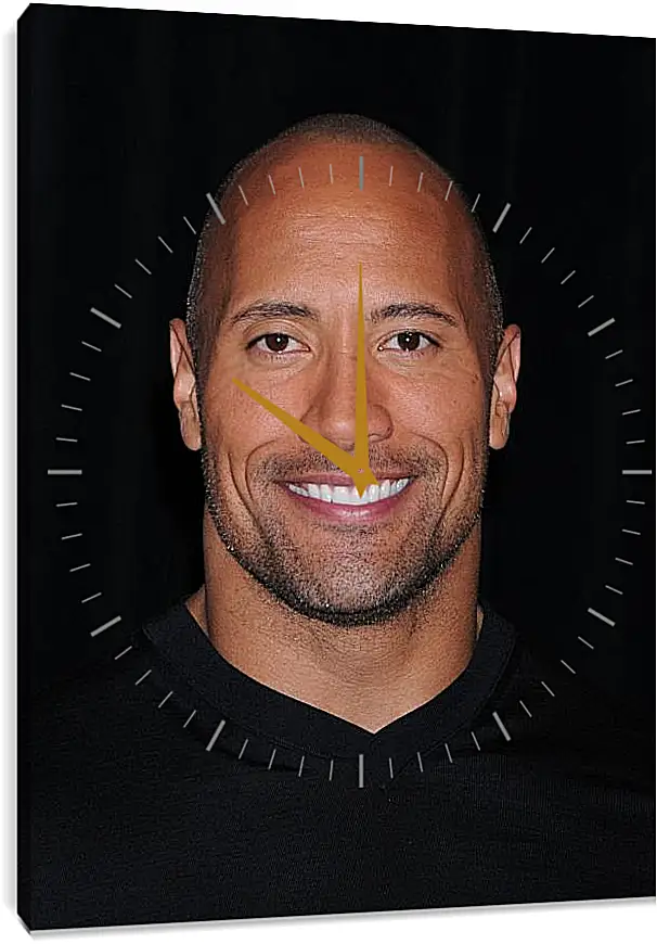 Часы картина - Dwayne Douglas Johnson. Дуэйн Джонсон (Скала)