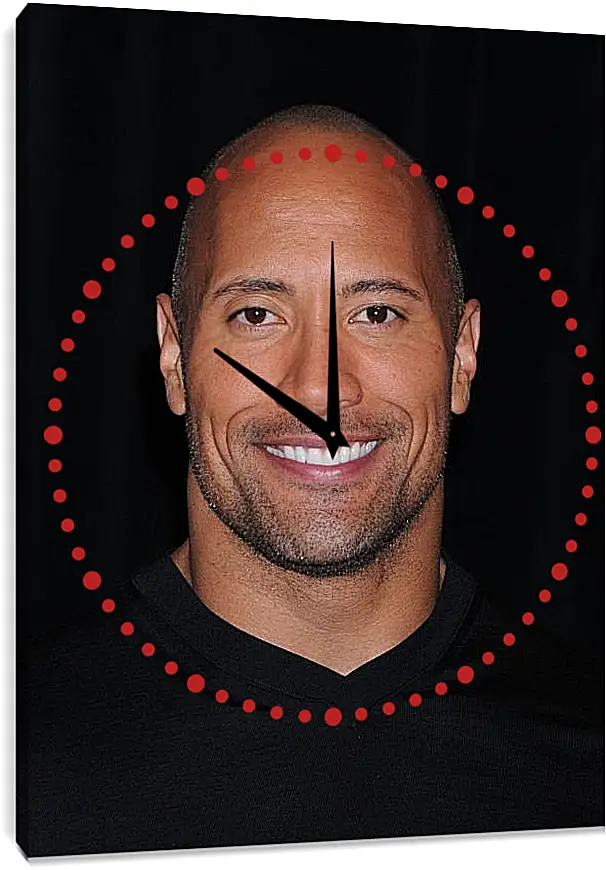 Часы картина - Dwayne Douglas Johnson. Дуэйн Джонсон (Скала)