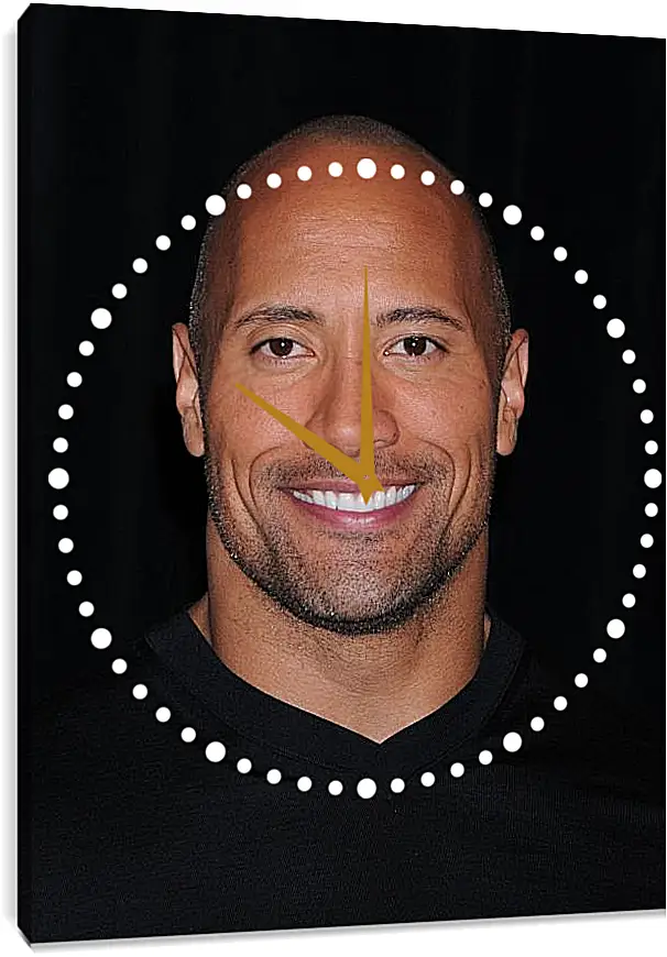 Часы картина - Dwayne Douglas Johnson. Дуэйн Джонсон (Скала)