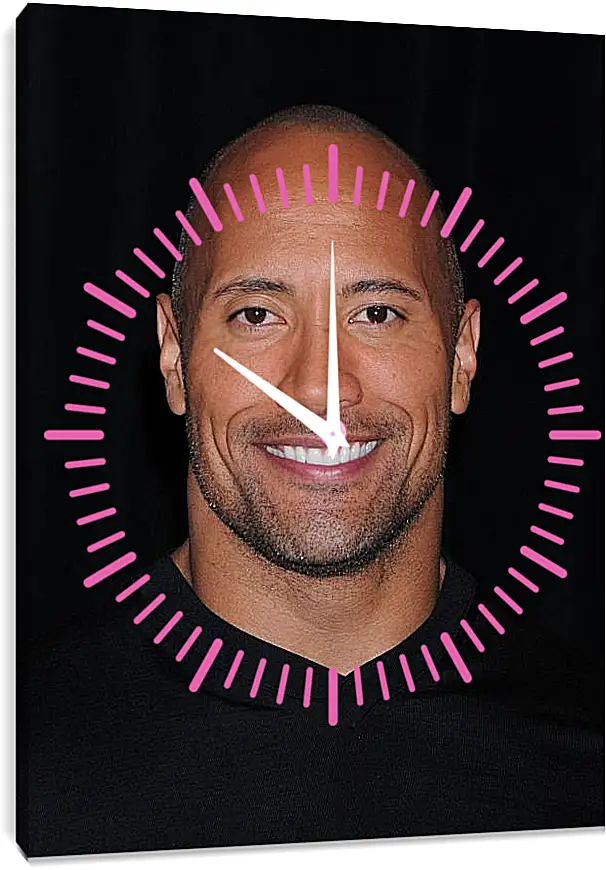 Часы картина - Dwayne Douglas Johnson. Дуэйн Джонсон (Скала)