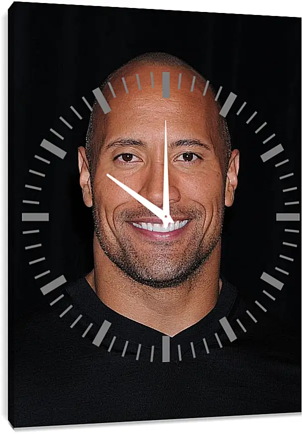 Часы картина - Dwayne Douglas Johnson. Дуэйн Джонсон (Скала)