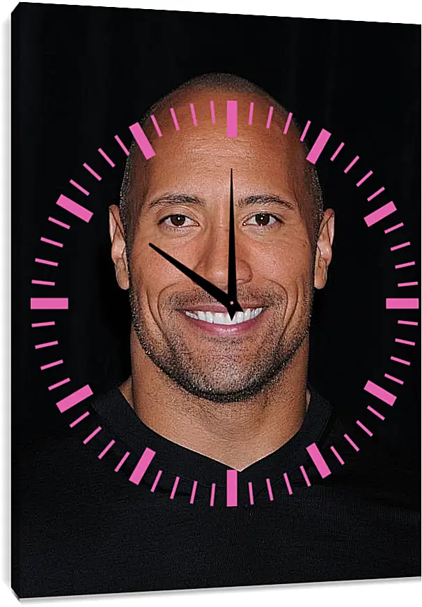 Часы картина - Dwayne Douglas Johnson. Дуэйн Джонсон (Скала)