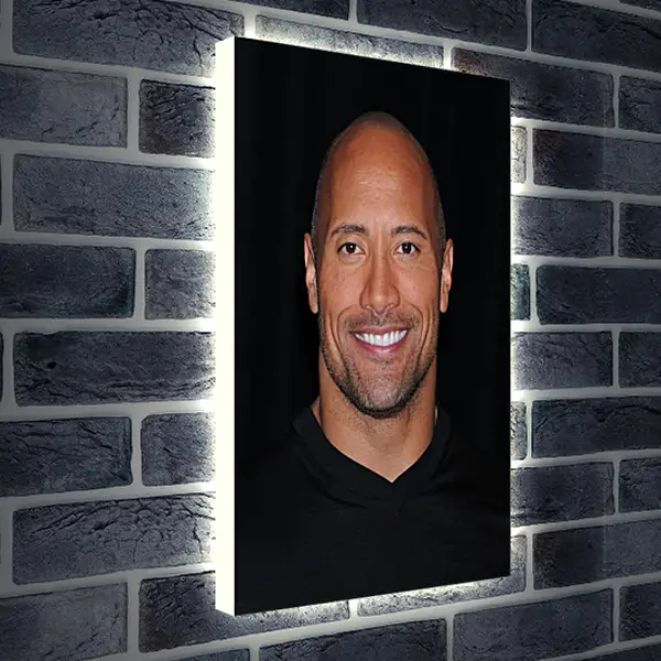 Лайтбокс световая панель - Dwayne Douglas Johnson. Дуэйн Джонсон (Скала)