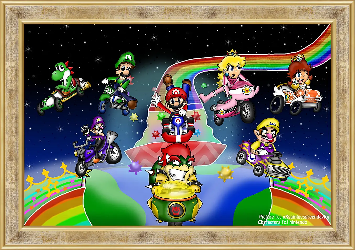 Картина в раме - Mario Kart Wii
