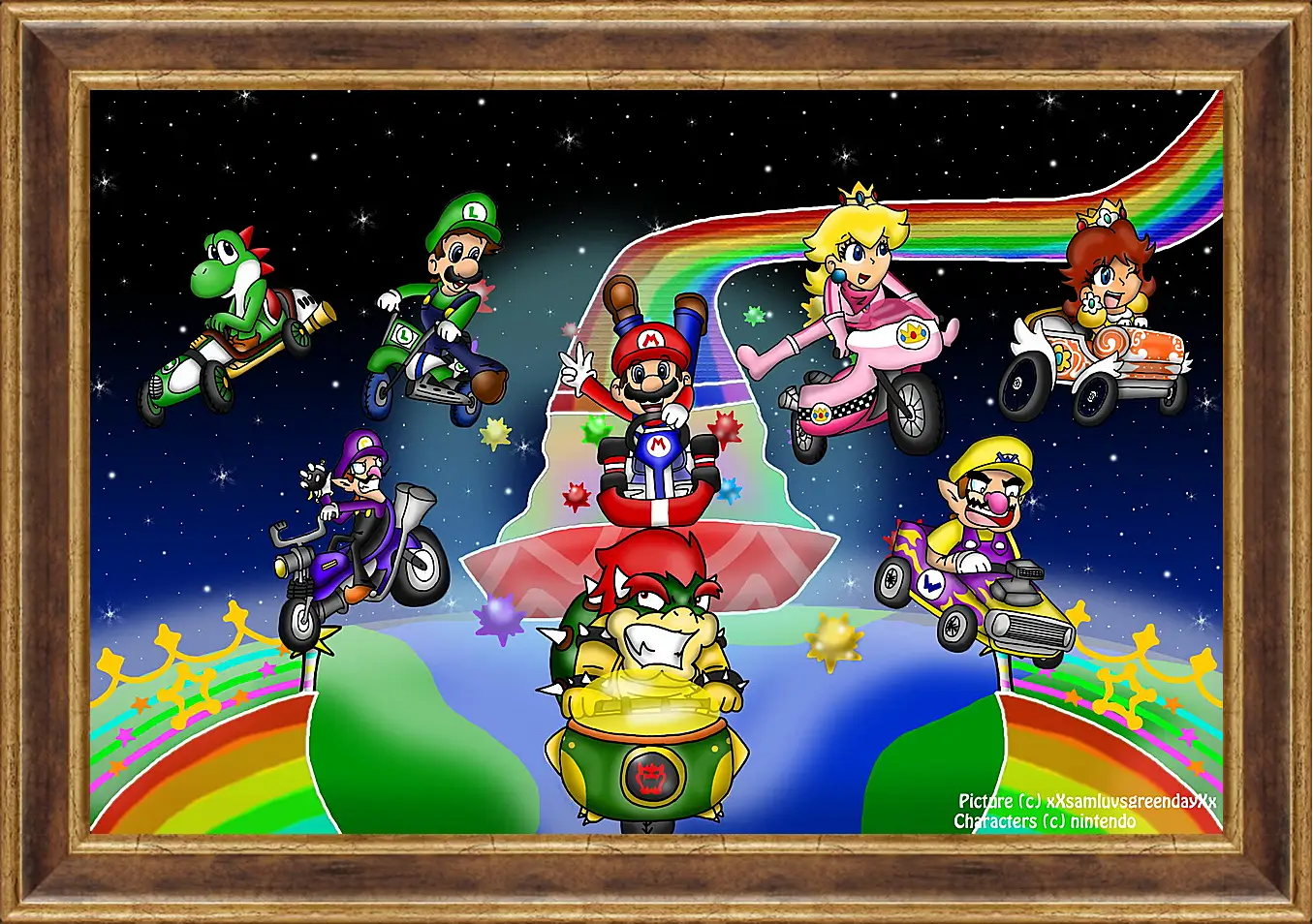 Картина в раме - Mario Kart Wii
